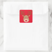 クリスマストナカイのシール – 20枚 スクエアシール (バッグ)