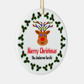 クリスマストナカイのセラミック装飾 セラミックオーナメント (右)