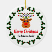 クリスマストナカイのセラミック装飾 セラミックオーナメント (裏面)