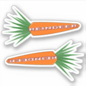 クリスマストナカイのニンジン シール (正面)