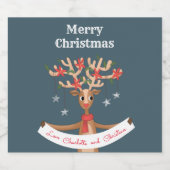 クリスマストナカイのビアラベル ビールラベル (シングルラベル)