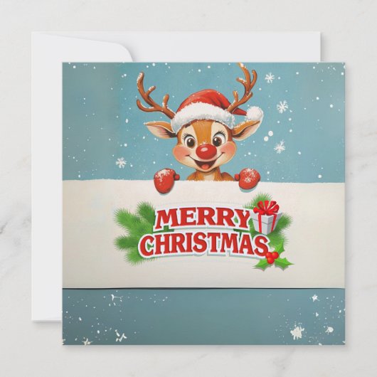 クリスマストナカイのホリデーカード (正面)