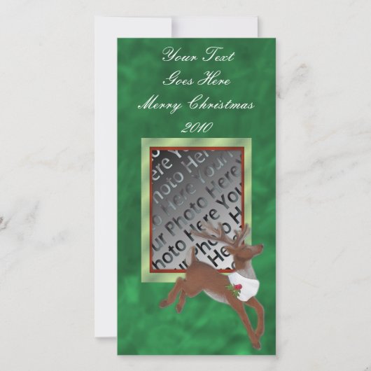 クリスマストナカイの写真カード シーズンカード (正面)