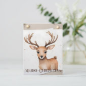 クリスマストナカイの水色 ポストカード (スタンド正面)