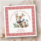 クリスマストナカイの赤ちゃんシャワー スタンダードカクテルナプキン