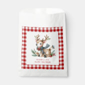 クリスマストナカイの赤ちゃんシャワー フェイバーバッグ (正面)