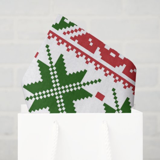 クリスマストナカイの醜いセーターティッシュペーパー 薄葉紙 (ギフトバッグ)