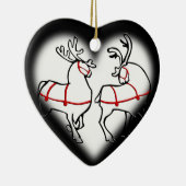 クリスマストナカイオーナメントパーソナライズ装飾 セラミックオーナメント (右)