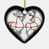 クリスマストナカイオーナメントパーソナライズ装飾 セラミックオーナメント (正面)