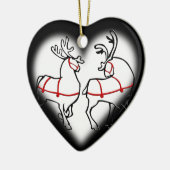 クリスマストナカイオーナメントパーソナライズ装飾 セラミックオーナメント (左)