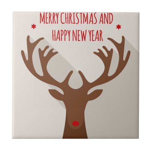 クリスマストナカイカッコいいお尻モダンエルク タイル (正面)