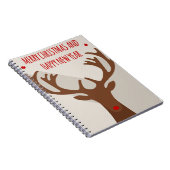 クリスマストナカイカッコいいお尻モダンエルク ノートブック (右側)