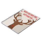 クリスマストナカイカッコいいお尻モダンエルク ノートブック (左側)