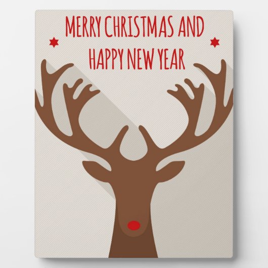 クリスマストナカイカッコいいお尻モダンエルク フォトプラーク (正面)