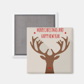 クリスマストナカイカッコいいお尻モダンエルク マグネット (正面/裏面)