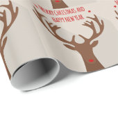 クリスマストナカイカッコいいお尻モダンエルク ラッピングペーパー (ロールコーナー)