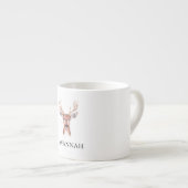 クリスマストナカイパーソナライズされたア名 エスプレッソカップ (正面右)