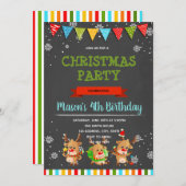 クリスマストナカイパーティの招待状 招待状 (正面/裏面)