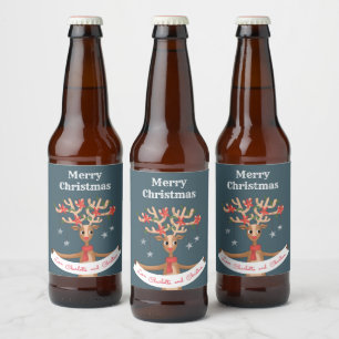 クリスマストナカイビールラベル ビールラベル