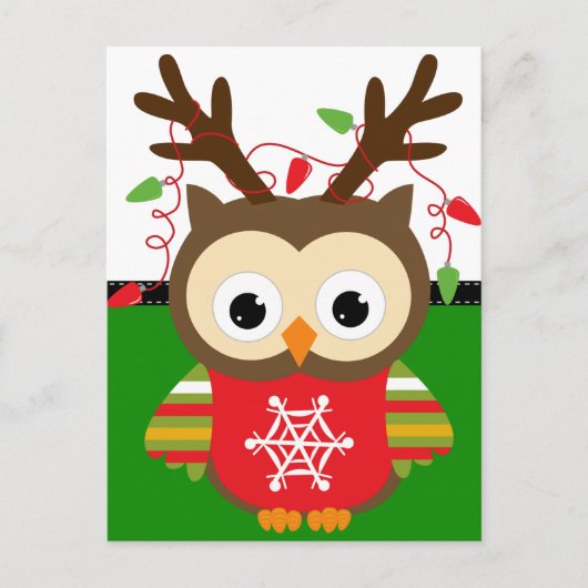 クリスマストナカイフクロウ シーズンポストカード (正面)