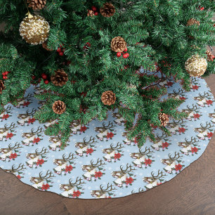 クリスマストナカイリースオーナメント ブラッシュドポリエステルツリースカート
