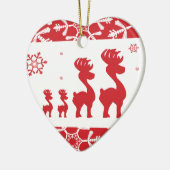 クリスマストナカイ一家 セラミックオーナメント (左)