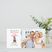 クリスマストナカイ家族の写真カード シーズンカード (スタンド正面)