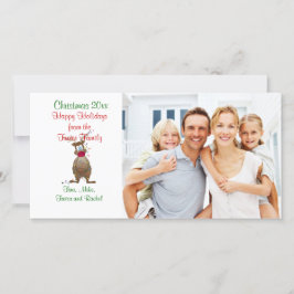 クリスマストナカイ家族の写真カード シーズンカード