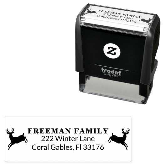 クリスマストナカイ差出人住所スタンプ セルフインキングスタンプ (インサイチュ)