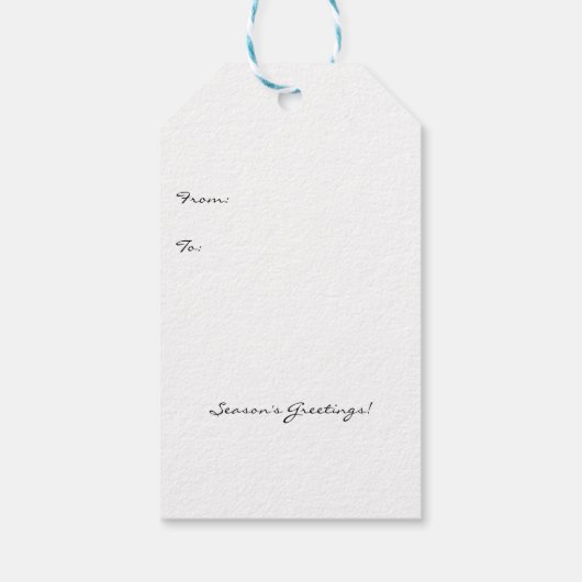 クリスマストナカイ帽子パターンメディア ギフトタグ (裏面)