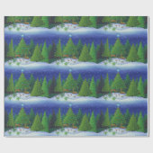 クリスマストナカイ森林動物の松の木 ラッピングペーパー (フラット)