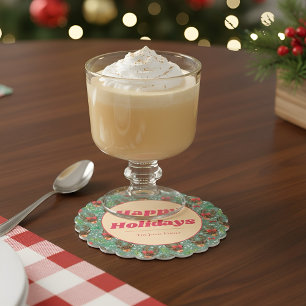 クリスマストナカイ森林（緑）  ペーパーコースター