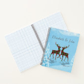 クリスマストナカイ水牛のプレイドフォレスト ノートブック (内部)