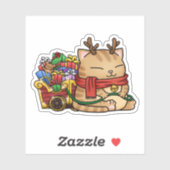 クリスマストナカイ猫 シール (シート)