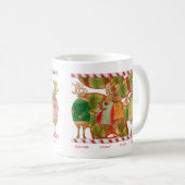 クリスマストナカイ白マグカップ コーヒーマグカップ (正面右)