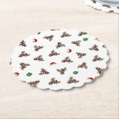 クリスマストナカイ紙コースター ペーパーコースター (アングル)