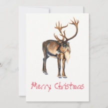 クリスマストナカイ絵を描アの手カリブーの水色