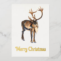 クリスマストナカイ絵を描アの手カリブーの水色