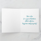 クリスマストナカイ絵を描アハンドウォーターカラーホリデー カード (内部)