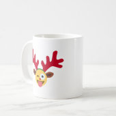 クリスマストナカイ絵文字 コーヒーマグカップ (正面左)