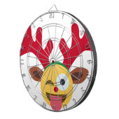 クリスマストナカイ絵文字 ダーツボード (正面右)