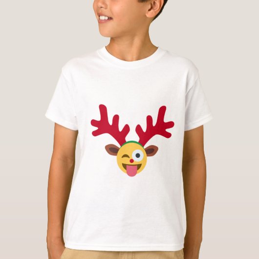 クリスマストナカイ絵文字 Tシャツ (正面)
