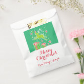 クリスマストナカイ緑の赤い抱き枕 フェイバーバッグ (封をした状態)