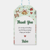 クリスマストナカイ誕生日パーティー ギフトタグ (裏面)