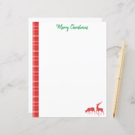 クリスマストナカイ赤い緑のトイル格子模様