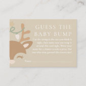 クリスマストナカイ赤ちゃんシャワーベビーバンプゲーム エンクロージャーカード (正面)