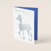 クリスマストナカイ金箔グリーティングカード 箔カード (正面)