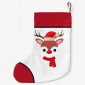 クリスマストナカイ顔スモールクリスマスストッキング スモールクリスマスストッキング (裏面)