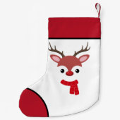 クリスマストナカイ顔スモールクリスマスストッキング スモールクリスマスストッキング (裏面)
