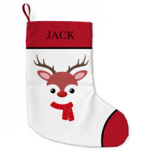 クリスマストナカイ顔スモールクリスマスストッキング